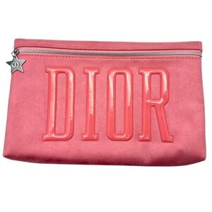 GWP Dior Beaute Pink Suede Cosmetic Pouch